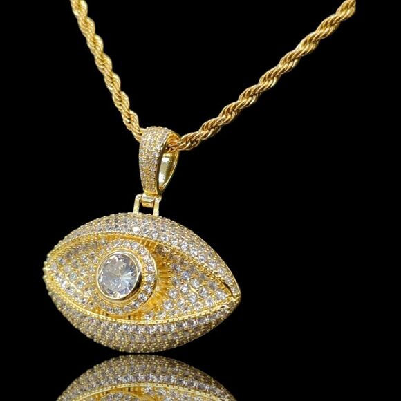 22" x 3mm Rope Chain - Gold Finish Eye - Picture 7 of 10